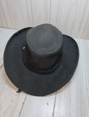 KAKADU Traders Australia Black Hat 2H09 Size XXL Leather Braided Band